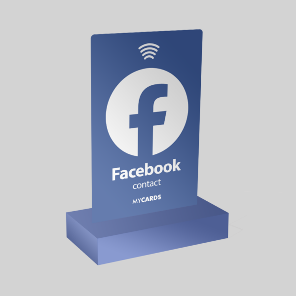 Facebook Stand: Esponi il Tuo Profilo con Stile e Professionalità Dai una spinta alla tua presenza online con il nostro nuovo Facebook Stand, la versione evoluta delle classiche MyCards Facebook. Questa soluzione innovativa è progettata per offrire una visibilità immediata e professionale al tuo profilo o alla tua pagina aziendale, trasformando la tua card in un display verticale elegante e accattivante.