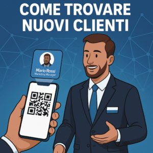 Come trovare nuovi clienti: Card digitali Nel mercato sempre più competitivo di oggi, intercettare nuovi prospect e convertirli in clienti è una sfida chiave per ogni imprenditore. Scopriamo le principali forme di marketing per far crescere la tua base clienti, con un focus finale sui biglietti da visita digitali come strumento innovativo per catturare lead in modo elegante e di impatto. 1. Definisci il tuo pubblico e la buyer persona Prima di ogni campagna, è fondamentale sapere chi vuoi raggiungere. Analisi demografica: età, settore, ruolo aziendale. Interessi e pain points: quali problemi risolve il tuo prodotto/servizio? Canali di informazione: dove si informa il tuo target (blog, social, newsletter)? Questa fase ti aiuta a ottimizzare budget e messaggi, rendendo ogni azione di marketing più efficace. 2. Content marketing e SEO Il content marketing è tra le leve più potenti per attrarre lead: Il 60 % dei marketer conferma che il content marketing genera domanda e lead qualificati. Il 70 % lo utilizza per educare il pubblico, creando fiducia nel brand. Abbinare contenuti di valore a ottimizzazione SEO ti garantisce visibilità organica e lead “caldi” nel lungo termine. 3. Social media e influencer marketing I social network rimangono un terreno fertile per la lead generation: Campagne mirate su Facebook, LinkedIn o Instagram per raggiungere segmenti precisi. Influencer marketing: l’89 % dei marketer che lo adopera prevede di mantenere o aumentare gli investimenti, sfruttando la riprova sociale per generare contatti. Collaborazioni ben studiate possono moltiplicare visibilità e conversioni. 4. Advertising digitale (PPC) Investire in campagne a pagamento garantisce risultati rapidi: Google Ads e Meta Ads permettono di intercettare la domanda già attiva. Nel 2024 la spesa globale per la pubblicità digitale supererà i 740 miliardi di dollari. Allocare almeno il 53 % del budget marketing alla lead generation è ormai prassi comune tra i professionisti del settore. 5. Email marketing e automazione Restare in contatto con i prospect attraverso funnel automatizzati aumenta le conversioni: Drip campaign e newsletter mirate per nutrire il lead. Segmentazione avanzata per invii più rilevanti. 6. Eventi, networking e referral Non sottovalutare i metodi “offline”: Fiere, workshop e meetup sono occasioni d’oro per incontrare decision maker. Programmi referral incentivano clienti e partner a raccomandarti. 7. Il ruolo dei biglietti da visita digitali Molte aziende non pianificano strumenti dedicati alla lead generation digitale (il 46 % non ha ancora attività strutturate). Eppure esistono soluzioni innovative per trasformare ogni incontro in un’occasione di contatto immediato. Statistiche chiave sul mercato delle card digitali Il settore delle schede da visita digitali crescerà a un tasso annuo composto del 9 % nei prossimi anni, passando da 331,5 milioni di USD (2023) a oltre 611 milioni entro il 2032. Entro il 2032 il mercato globale delle digital business card supererà i 389 miliardi di USD. Perché integrare le Card Digitali nella tua strategia Instant lead capture Con un tap (NFC) o una scansione QR, il tuo interlocutore salva subito tutti i dati—eliminando errori e tempi di inserimento manuale. Aggiornamenti real-time Ruoli, contatti o link cambiano? Basta qualche click nel pannello di controllo per rendere immediatamente visibili le modifiche. Eleganza e sostenibilità Un design personalizzato che riflette il tuo brand, senza sprechi di carta né costi di ristampa. Conclusione Per un imprenditore, abbinare strategie consolidate (content, social, PPC) a strumenti smart come le Card digitali, significa massimizzare le opportunità di lead generation, trasmettere un’immagine innovativa ed essere sempre pronti a convertire ogni contatto in una nuova collaborazione. Investi oggi nei metodi più efficaci per trovare nuovi clienti e resta un passo avanti alla concorrenza.
