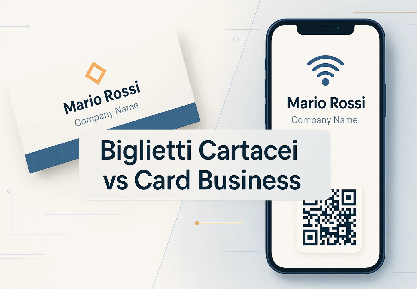 Biglietti Cartacei vs Card Business In un mondo sempre più connesso, il modo in cui ci presentiamo professionalmente sta cambiando: scopriamo insieme vantaggi e svantaggi di biglietti da visita tradizionali e soluzioni digitali di ultima generazione. 1. L’evoluzione del biglietto da visita Da secoli strumento di networking, il biglietto da visita cartaceo è un classico intramontabile. Oggi però l’innovazione tecnologica ha aperto la strada alle card business digitali, sfruttando NFC e QR Code per rendere ogni scambio di contatti più rapido, interattivo e sostenibile.